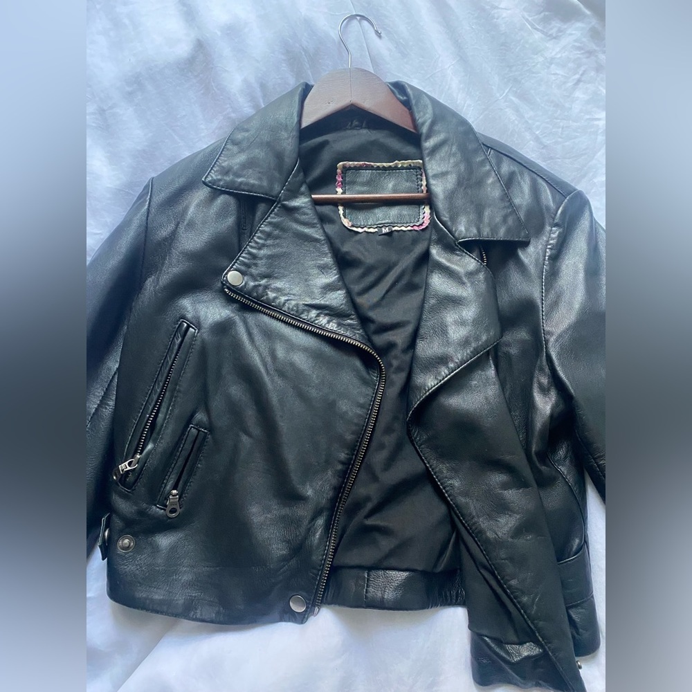D’arcy leather moto jacket - Picture 1 of 9
